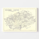 Vintage Map of Navarro County, Texas 1924