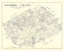 Vintage Map of Navarro County, Texas 1924