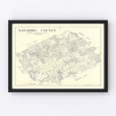 Vintage Map of Navarro County, Texas 1924