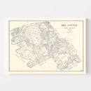 Vintage Map of Hill County, Texas 1922
