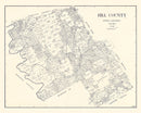 Vintage Map of Hill County, Texas 1922
