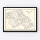 Vintage Map of Hill County, Texas 1922