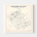 Vintage Map of Burleson County, Texas 1920