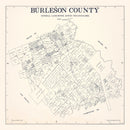 Vintage Map of Burleson County, Texas 1920