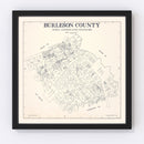 Vintage Map of Burleson County, Texas 1920