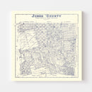 Vintage Map of Jones County, Texas 1921