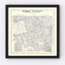 Vintage Map of Jones County, Texas 1921
