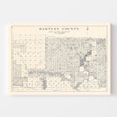 Vintage Map of Hartley County, Texas 1925