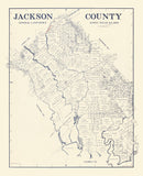 Vintage Map of Jackson County, Texas 1920