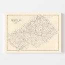 Vintage Map of DeWitt County, Texas 1920