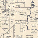 Vintage Map of DeWitt County, Texas 1920
