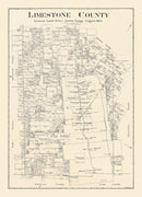Vintage Map of Limestone County, Texas 1922