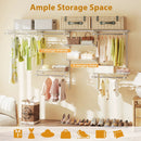 4-8 Feet Closet Organizers and Storage System with Hanging Rod for Laundry Bedroom by LJGDeals