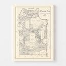 Vintage Map of Clay County, Texas 1924