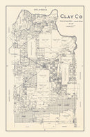 Vintage Map of Clay County, Texas 1924