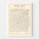 Vintage Map of Howard County, Texas 1922