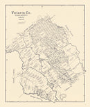 Vintage Map of Victoria County, Texas 1921