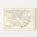 Vintage Map of Orange County, Texas 1921