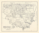 Vintage Map of Orange County, Texas 1921