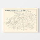 Vintage Map of Washington County, Texas 1920