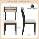 Modern Dining Chairs Set of 2 with Tilt Backrest for Dining Room-Black by LJGDeals