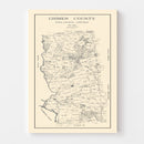 Vintage Map of Grimes County, Texas 1922
