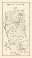 Vintage Map of Grimes County, Texas 1922