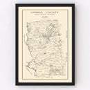 Vintage Map of Grimes County, Texas 1922