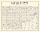 Vintage Map of Gaines County, Texas 1922