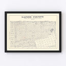 Vintage Map of Gaines County, Texas 1922
