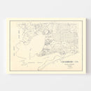 Vintage Map of Chambers County, Texas 1922