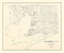 Vintage Map of Chambers County, Texas 1922