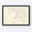 Vintage Map of Chambers County, Texas 1922