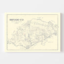 Vintage Map of Refugio County, Texas 1921
