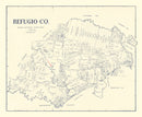 Vintage Map of Refugio County, Texas 1921