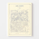 Vintage Map of Jack County, Texas 1925
