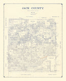 Vintage Map of Jack County, Texas 1925