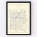 Vintage Map of Jack County, Texas 1925