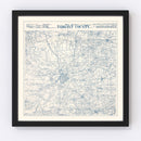 Vintage Map of Tarrant County, Texas 1925