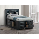 Modern Design Storage Bed With Bookcase Headboard by HouseOfZazla