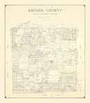 Vintage Map of Archer County, Texas 1926