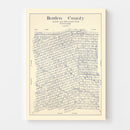 Vintage Map of Borden County, Texas 1922