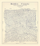 Vintage Map of Borden County, Texas 1922