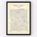 Vintage Map of Borden County, Texas 1922