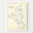Vintage Map of Brazos County, Texas 1922