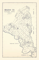 Vintage Map of Brazos County, Texas 1922