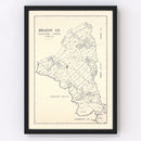 Vintage Map of Brazos County, Texas 1922