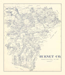 Vintage Map of Burnet County, Texas 1924