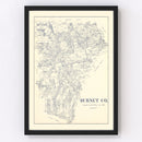 Vintage Map of Burnet County, Texas 1924
