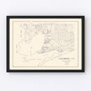 Vintage Map of Chambers County, Texas 1922